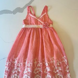 Girls tank dress Isobella & Chloe peachy pink 8